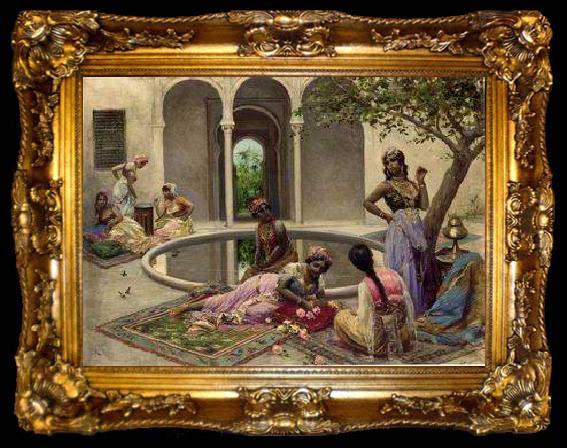 framed  unknow artist Arab or Arabic people and life. Orientalism oil paintings 386, ta009-2